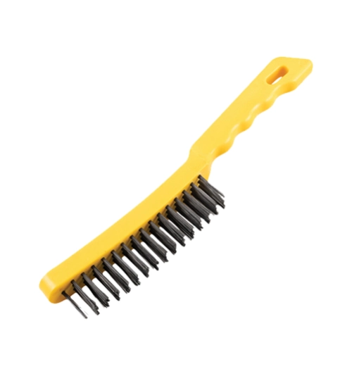 3-ROW PLASTIC HANDLE WIRE SCRATCH BRUSH 1