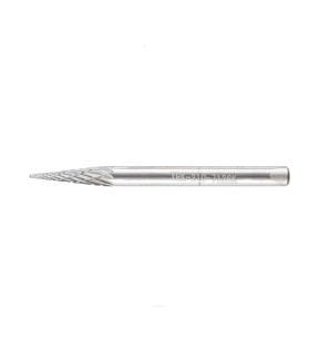 Carbide Burr Uncoated Cut 6  Double Cut 3mm Conical