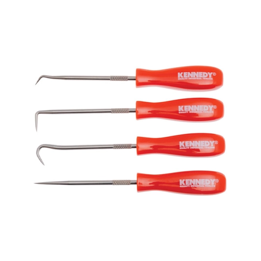 Pick & Hook Set, 120 - 130mm, With 45° Hook Pick/90° Hook Pick/Full Hook Pick/Straight Pick, Handle Square 1