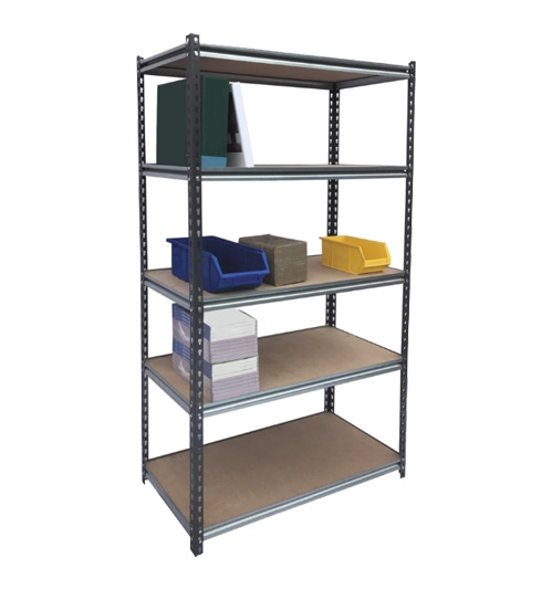 Standard Duty Shelving, 5 Shelves, 175kg Shelf Capacity, 1800mm x 1000mm x 400mm, Grey 1