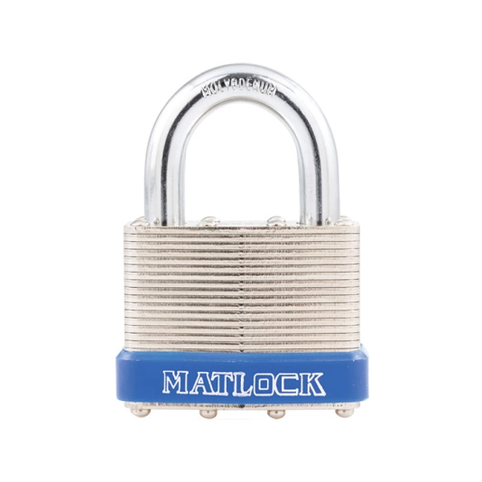 Keyed Padlock, Keyed Different, Steel, Silver, 50mm Width, Weatherproof 1