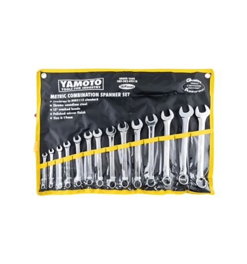 Metric, Combination Spanner Set, 6 - 19mm, Set of 14, Chrome Vanadium Steel 1