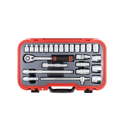 1/2in. Square Drive Socket Set, Metric, Set of 25 1