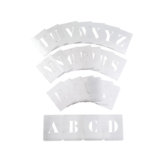 A to Z, Steel, Stencil, 100mm Character Height, Set of 26 1